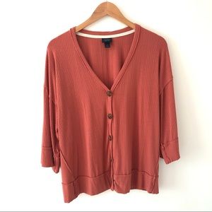 Buckle Daytrip Pumpkin Orange Fall Cardigan